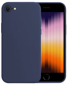 Forterra iPhone SE 2022 Hoesje Siliconen Backcover Lichtgewicht - Donkerblauw