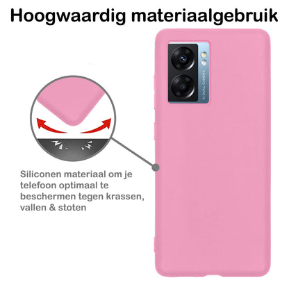 Forterra OPPO A77 Hoesje Siliconen Backcover Lichtgewicht - Lichtroze