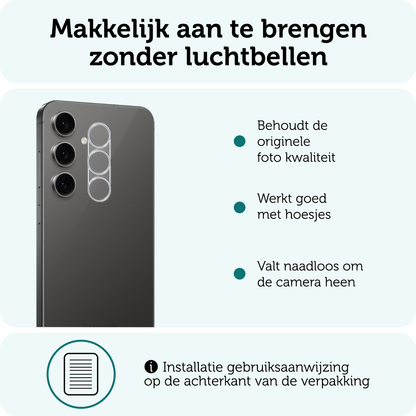 Forterra Samsung S24 FE Camera Screenprotector Gehard Glas