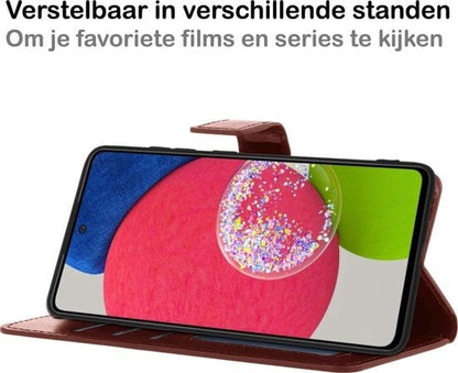 Forterra Samsung A52s Hoesje Bookcase Cover met Kaarthouder - Bruin