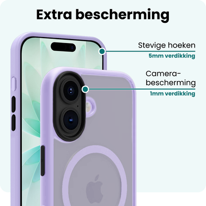 Forterra iPhone 17 Hoesje Geschikt voor Magsafe Backcover Shockproof - Lila