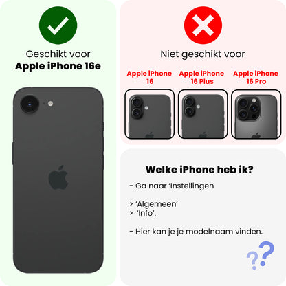 Forterra iPhone 16e Camera Screenprotector Gehard Glas