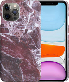 Forterra iPhone 11 Pro Max Hoesje Marmer Hard Case Cover - Rood