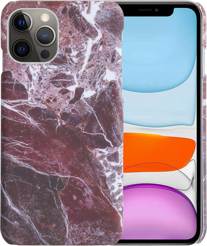 Forterra iPhone 11 Pro Max Hoesje Marmer Hard Case Cover - Rood