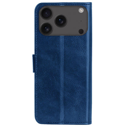 Forterra iPhone 17 Pro Hoesje Bookcase Cover met Kaarthouder - Donkerblauw