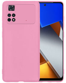 Forterra Poco M4 Pro 4G Hoesje Siliconen Backcover Lichtgewicht - Lichtroze