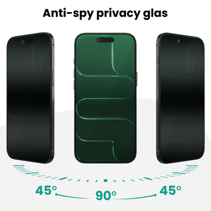 Forterra Privacy Screenprotector Geschikt voor Apple iPhone Air - Met Installatie Kit - Privacy - Beschermglas - Flexibel Glas - Tempered Glass - Screen Protector