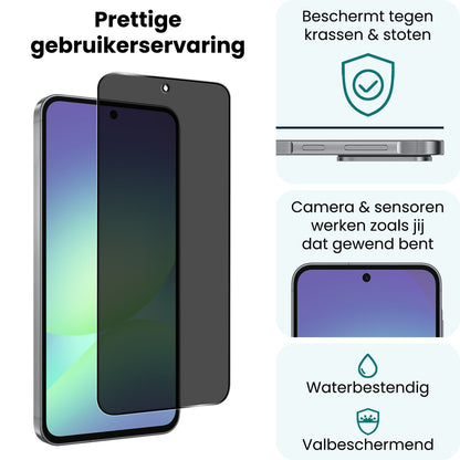 Forterra Samsung A56 Screenprotector Gehard Glas - Privacy