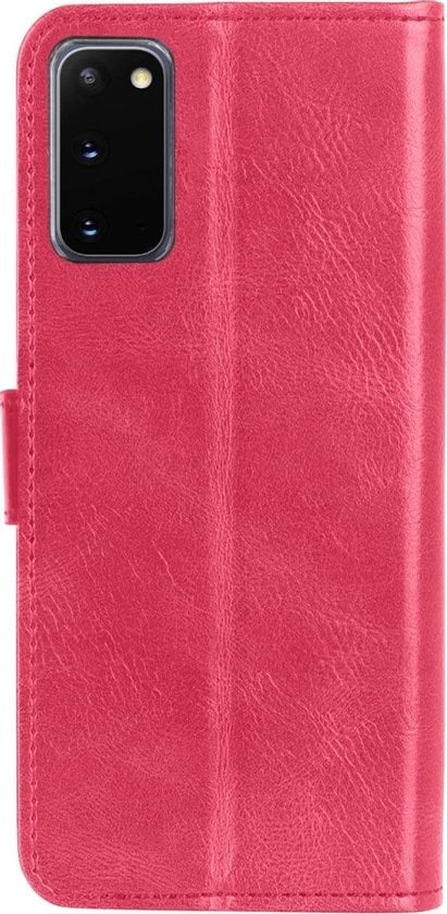 Forterra Samsung S20 Hoesje Bookcase Cover met Kaarthouder - Donkerroze