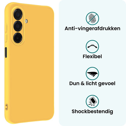 Forterra Samsung A26 Hoesje Siliconen Backcover Lichtgewicht - Geel