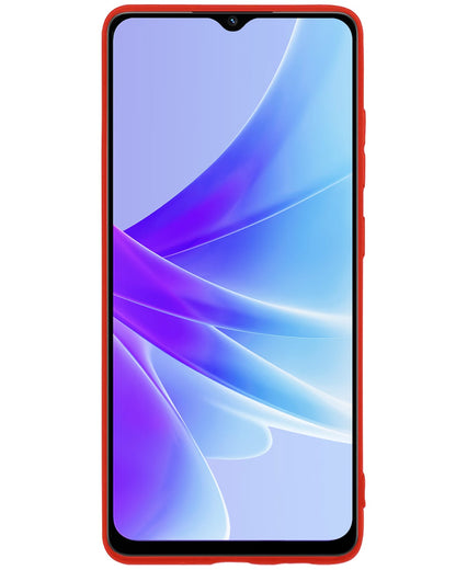Forterra OPPO A17 Hoesje Siliconen Backcover Lichtgewicht - Rood