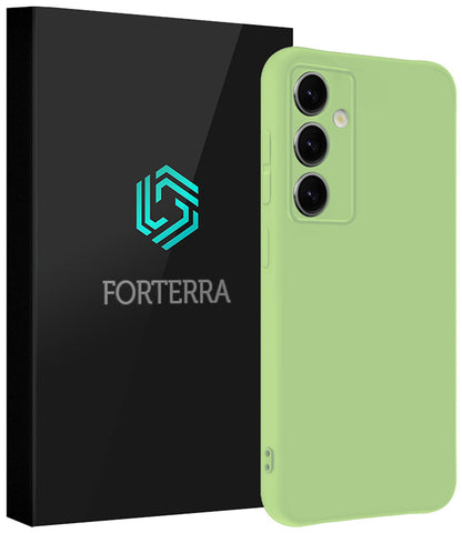 Forterra Samsung S25 Hoesje Siliconen Backcover Lichtgewicht - Groen