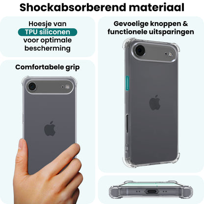 Forterra iPhone Air Hoesje Shockproof Backcover Siliconen - Transparant