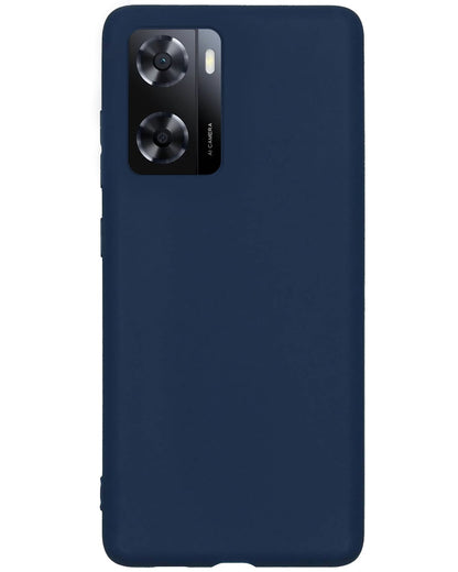 Forterra OPPO A57s Hoesje Siliconen Backcover Lichtgewicht - Donkerblauw