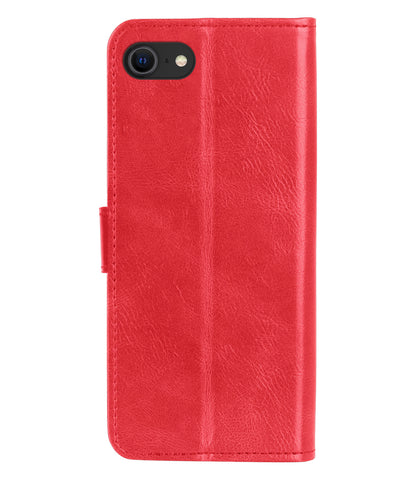 Forterra iPhone SE 2022 Hoesje Bookcase Cover met Kaarthouder - Rood