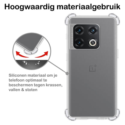 Forterra OnePlus 10 Pro Hoesje Shockproof Backcover Siliconen - Transparant