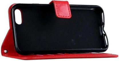 Forterra iPhone 7 Hoesje Bookcase Cover met Kaarthouder - Rood