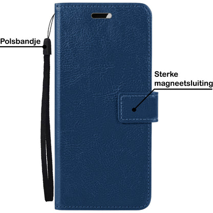 Forterra Samsung S23 Plus Hoesje Bookcase Cover met Kaarthouder - Donkerblauw