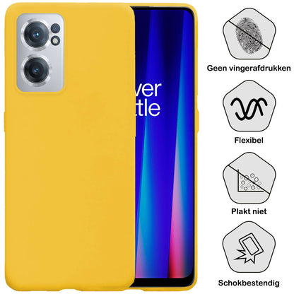 Forterra OnePlus Nord CE 2 Hoesje Siliconen Backcover Lichtgewicht - Geel