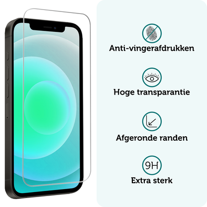 Forterra iPhone 12 Pro Screenprotector Gehard Glas met Installatieframe