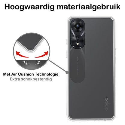 Forterra OPPO A78 5G Hoesje Siliconen Backcover Lichtgewicht - Transparant