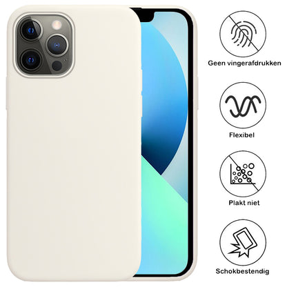 Forterra iPhone 13 Pro Hoesje Siliconen Backcover Lichtgewicht - Wit