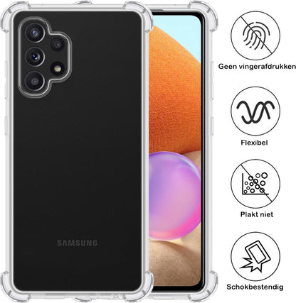 Forterra Samsung A32 4G Hoesje Shockproof Backcover Siliconen - Transparant