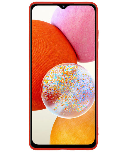 Forterra Samsung A14 Hoesje Siliconen Backcover Lichtgewicht - Rood
