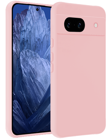 Forterra Google Pixel 8a Hoesje Siliconen Backcover Lichtgewicht - Lichtroze