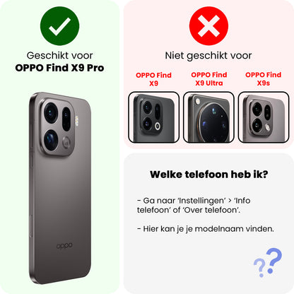 Forterra OPPO Find X9 Pro Camera Screenprotector Gehard Glas