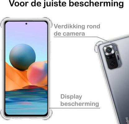 Forterra Xiaomi Redmi Note 10 Pro Hoesje Shockproof Backcover Siliconen - Transparant