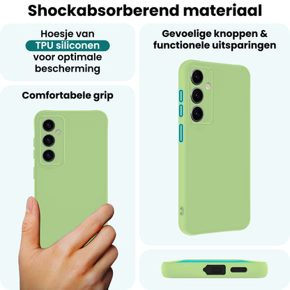 Forterra Samsung S25 Plus Hoesje Siliconen Backcover Lichtgewicht - Groen