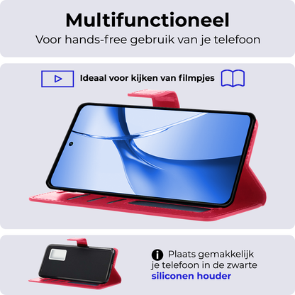 Forterra OnePlus Nord CE 4 Hoesje Bookcase Cover met Kaarthouder - Donkergroen