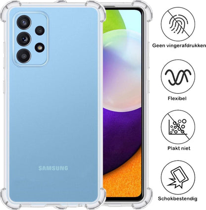 Forterra Samsung A52 Hoesje Shockproof Backcover Siliconen - Transparant