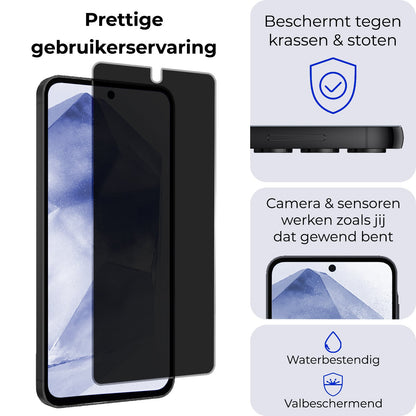 Forterra Samsung A55 Screenprotector Gehard Glas - Privacy