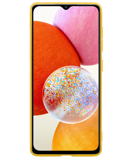 Forterra Samsung A14 Hoesje Siliconen Backcover Lichtgewicht - Geel