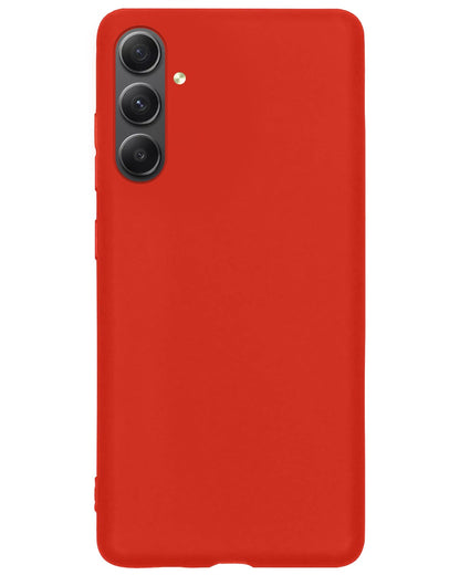 Forterra Samsung A54 Hoesje Siliconen Backcover Lichtgewicht - Rood