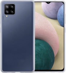Forterra Samsung A12 Hoesje Siliconen Backcover Lichtgewicht - Transparant