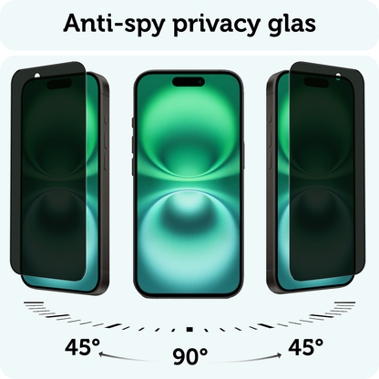 Forterra iPhone 16 Screenprotector Gehard Glas - Privacy