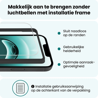 Forterra iPhone 16e Screenprotector Gehard Glas met Installatieframe