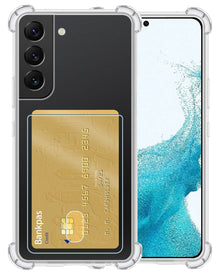 Forterra Samsung S22 Plus Hoesje Kaarthouder Backcover Shockproof - Transparant