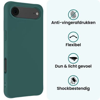 Forterra iPhone Air Hoesje Siliconen Backcover Lichtgewicht - Donkergroen