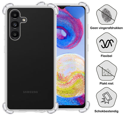 Forterra Samsung A04s Hoesje Shockproof Backcover Siliconen - Transparant