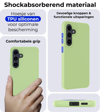 Forterra Samsung A55 Hoesje Siliconen Backcover Lichtgewicht - Groen