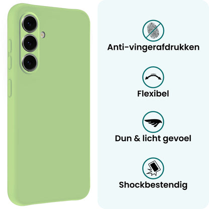 Forterra Samsung A57 Hoesje Siliconen Backcover Lichtgewicht - Groen