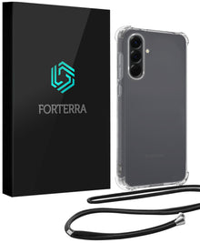 Forterra Samsung A36 Hoesje met Koord Backcover Shockproof - Transparant
