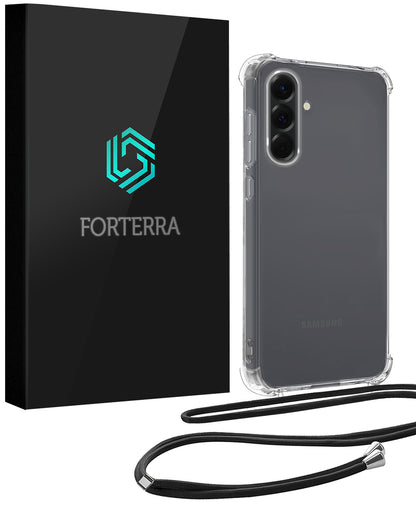 Forterra Samsung A36 Hoesje met Koord Backcover Shockproof - Transparant