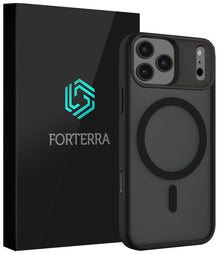Forterra iPhone 17 Pro Max Hoesje Geschikt voor Magsafe Backcover Shockproof - Zwart
