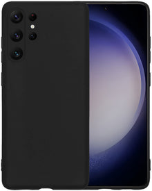 Forterra Samsung S23 Ultra Hoesje Siliconen Backcover Lichtgewicht - Zwart