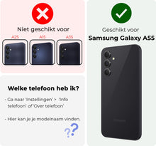 Forterra Samsung A55 Hoesje Bookcase Cover met Kaarthouder - Wit